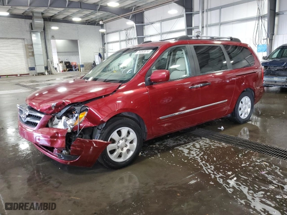 2008 Hyundai Entourage GLS with VIN KNDMC233186046729, listed as a Copart auction lot 76093674 with 184,272 mi miles and Salvage Title. Bid and sale history available at carsss.com. Image 1.