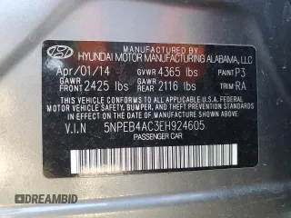 2014 Hyundai Sonata GLS with VIN 5NPEB4AC3EH924605, listed as a Copart auction lot 70422424 with 142,969 mi miles and Salvage Title. Bid and sale history available at carsss.com. Image 12.
