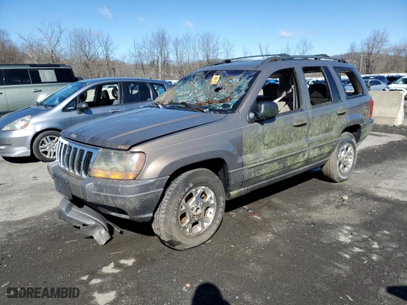 2001 Jeep Grand Cherokee Laredo with VIN 1J4GW48S11C542230, listed as a Copart auction lot 50038975 with 0 mi miles and Non Repairable. Bid and sale history available at carsss.com. Image 1.