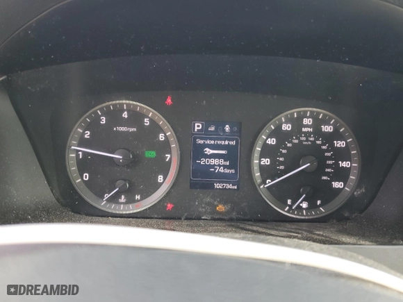 2016 Hyundai Sonata 2.4L SE with VIN 5NPE24AF4GH429763, listed as a Copart auction lot 42245695 with 102,734 mi miles and Salvage Title. Bid and sale history available at carsss.com. Image 9.