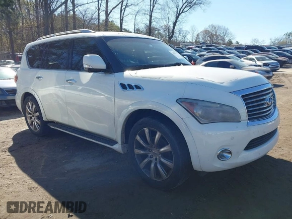 2013 Infiniti QX56 with VIN JN8AZ2NE5D9061442, listed as a IAAI auction lot 41880672 with 182,953 mi miles and . Bid and sale history available at DreamBid. Image 1.