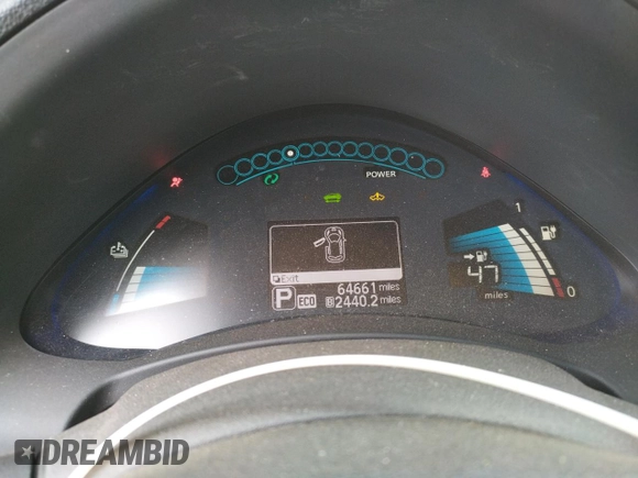 2015 Nissan LEAF SV with VIN 1N4AZ0CP7FC313479, listed as a Copart auction lot 51881993 with 64,661 mi miles. Bid and sale history available at carsss.com. Image 9.