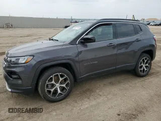 2024 Jeep Compass Limited z VIN 3C4NJDCN4RT151330, wystawiony jako Copart lot #60017145 z przebiegiem 19 168 mil mil oraz Szkoda całkowita • Salvage title. Historia ofert i sprzedaży dostępna na DreamBid. Obrazek 1.