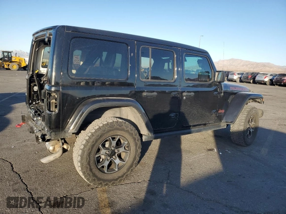 2021 Jeep Wrangler Unlimited Rubicon with VIN 1C4HJXFN4MW517400, listed as a Copart auction lot 44439525 with 31,874 mi miles and Salvage Title. Bid and sale history available at DreamBid. Image 3.