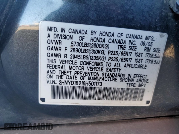 2006 Acura MDX with VIN 2HNYD18216H501173, listed as a Copart auction lot 87474494 with 203,760 mi miles and Salvage Title. Bid and sale history available at carsss.com. Image 16.