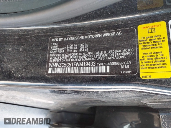 2015 MINI Countryman S z VIN WMWZC5C51FWM19433, wystawiony jako IAAI lot #42365991 z przebiegiem 158 205 mil mil oraz . Historia ofert i sprzedaży dostępna na DreamBid. Obrazek 9.