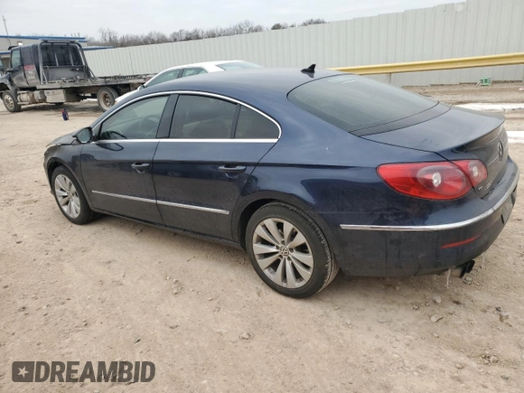 2012 Volkswagen CC Sport with VIN WVWMN7AN9CE544817, listed as a Copart auction lot 46077405 with 0 mi miles and Salvage Title. Bid and sale history available at carsss.com. Image 2.