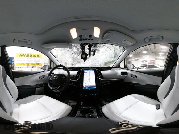 2022 Toyota Prius L Eco with VIN JTDKAMFU2N3186072, listed as a IAAI auction lot 42486252 with 5,887 mi miles and . Bid and sale history available at DreamBid. Image 19.