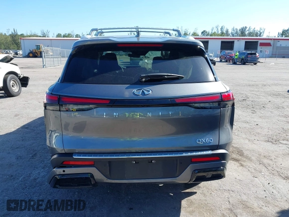2023 Infiniti QX60 Luxe with VIN 5N1DL1FR1PC364789, listed as a IAAI auction lot 41833310 with 18,655 mi miles and . Bid and sale history available at DreamBid. Image 16.