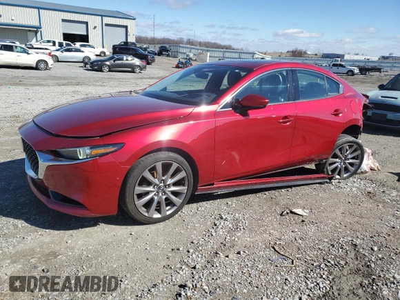 2019 Mazda 3 Premium with VIN 3MZBPAEMXKM103980, listed as a Copart auction lot 47821985 with 95,329 mi miles and Salvage Title. Bid and sale history available at DreamBid. Image 1.