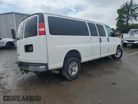 2020 Chevrolet Express Passenger LT with VIN 1GAZGPFG5L1188604, listed as a Copart auction lot 56283275 with 103,635 mi miles and Salvage title. Bid and sale history available at DreamBid. Image 3.