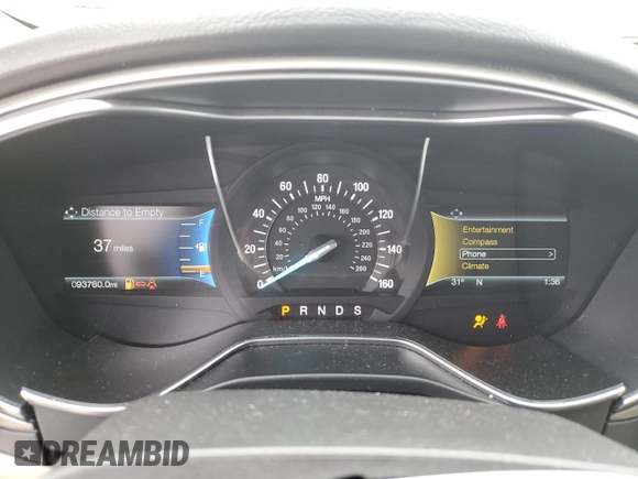 2016 Ford Fusion SE with VIN 3FA6P0HD0GR239643, listed as a Copart auction lot 46087614 with 93,760 mi miles. Bid and sale history available at carsss.com. Image 9.