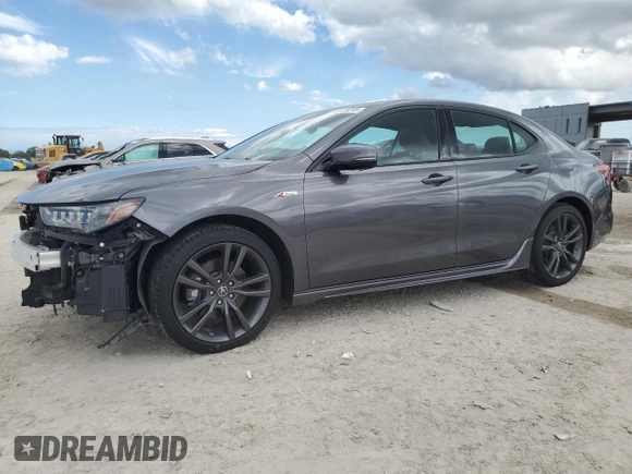 2019 Acura TLX w/A-Spec Pkg with VIN 19UUB2F69KA005036, listed as a Copart auction lot 46825015 with 8,398 mi miles and Salvage Title. Bid and sale history available at carsss.com. Image 1.