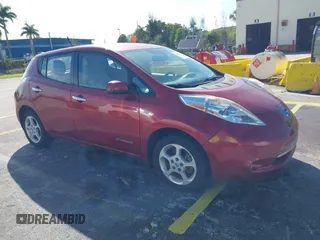 2011 Nissan LEAF SL-e with VIN JN1AZ0CP1BT005859, listed as a IAAI auction lot 41666341 with 71,745 mi miles. Bid and sale history available at carsss.com. Image 1.
