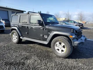 2018 Jeep Wrangler Unlimited Sport with VIN 1C4HJXDN4JW198837, listed as a Copart auction lot 45419485 with 88,654 mi miles and Salvage title. Bid and sale history available at DreamBid. Image 4.