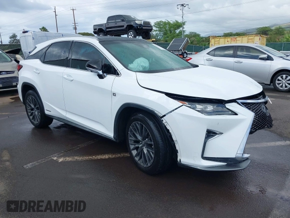 2016 Lexus RX 450h with VIN 2T2BGMCA9GC006844, listed as a IAAI auction lot 41633755 with 44,464 mi miles and . Bid and sale history available at DreamBid. Image 1.