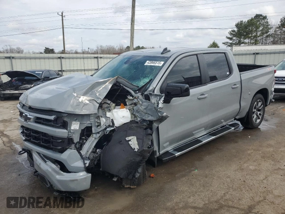 2024 Chevrolet Silverado 1500 RST with VIN 3GCPDEEK8RG396438, listed as a Copart auction lot 43966515 with 6,235 mi miles and Salvage Title. Bid and sale history available at carsss.com. Image 1.