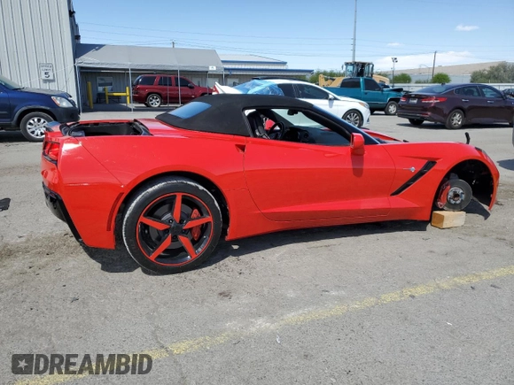 2014 Chevrolet Corvette 1LT z VIN 1G1YB3D70E5112838, wystawiony jako Copart lot #53850505 z przebiegiem Nie podano mil oraz Szkoda całkowita • Salvage title. Historia ofert i sprzedaży dostępna na DreamBid. Obrazek 3.