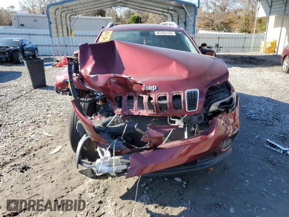 2019 Jeep Cherokee Latitude Plus with VIN 1C4PJLLN3KD147512, listed as a Copart auction lot 85783124 with 109,606 mi miles and Salvage title. Bid and sale history available at DreamBid. Image 5.