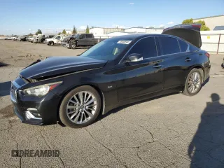 2018 Infiniti Q50 2.0t LUXE with VIN JN1CV7AP9JM241541, listed as a Copart auction lot 76846594 with 101,337 mi miles and Salvage Title. Bid and sale history available at carsss.com. Image 1.