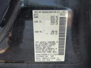 2017 Nissan Altima SV with VIN 1N4AL3AP0HC251769, listed as a IAAI auction lot 41352246 with 121,954 mi miles and . Bid and sale history available at carsss.com. Image 9.