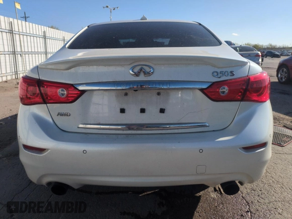 2016 Infiniti Q50 Red Sport 400 с VIN JN1FV7AR9GM451418, выставлен на аукционе Copart как лот 55156565 с пробегом 83 859 миль миль и Списание • Salvage title. История ставок и продаж доступна на DreamBid. Изображение 6.