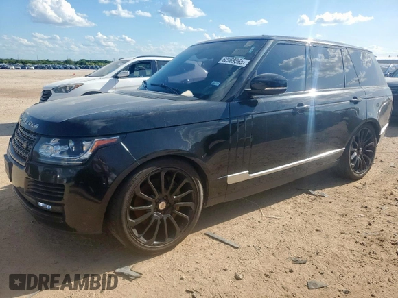 2017 Land Rover Range Rover with VIN SALGS2FE2HA353555, listed as a Copart auction lot 62909565 with 109,494 mi miles and Clean title. Bid and sale history available at DreamBid. Image 1.