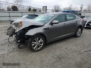 2013 Kia Optima EX with VIN 5XXGN4A73DG243437, listed as a Copart auction lot 46419245 with 0 mi miles and Salvage Title. Bid and sale history available at carsss.com. Image 1.