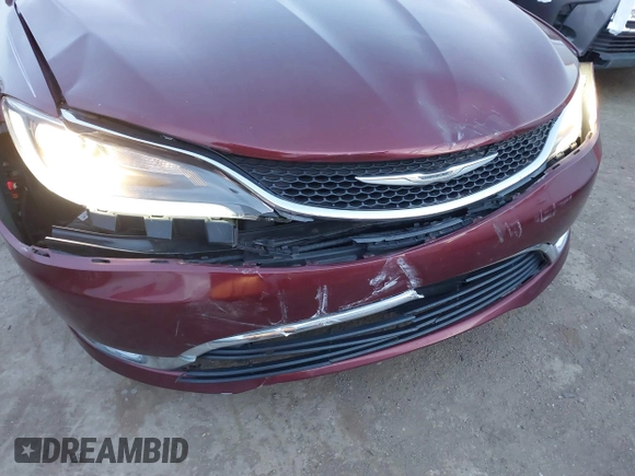 2015 Chrysler 200 Limited with VIN 1C3CCCAB7FN667556, listed as a IAAI auction lot 41787343 with 166,919 mi miles. Bid and sale history available at carsss.com. Image 6.