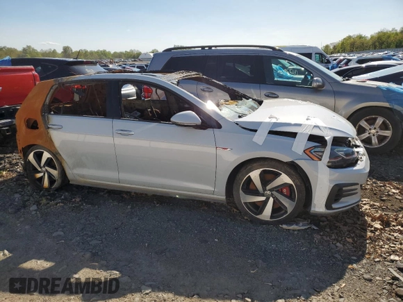 2019 Volkswagen Golf GTI S with VIN 3VW5T7AU7KM027037, listed as a Copart auction lot 60808721 with 0 mi miles. Bid and sale history available at carsss.com. Image 1.