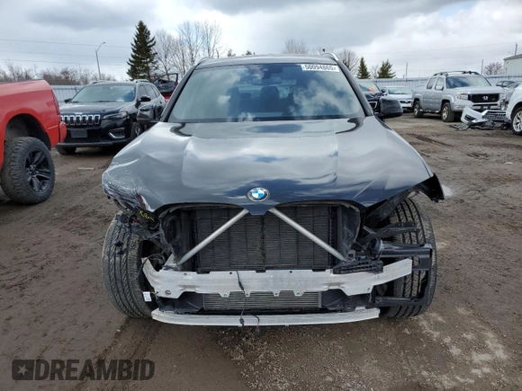 2022 BMW X3 xDrive30i with VIN 5UX53DP01N9L98122, listed as a Copart auction lot 50094865 with 33,452 mi miles and Salvage Title. Bid and sale history available at DreamBid. Image 5.