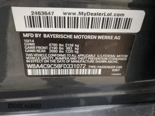 2015 BMW 4 Series 428i xDrive with VIN WBA4C9C58FD331072, listed as a Copart auction lot 53277515 with 203,251 mi miles and Clean Title. Bid and sale history available at carsss.com. Image 12.