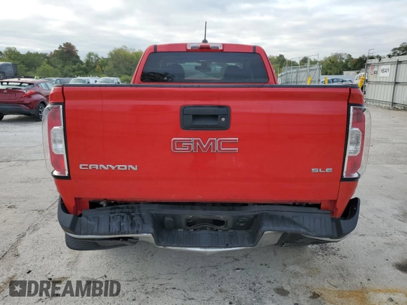 2015 GMC Canyon 2WD SLE with VIN 1GTH5BEA6F1142406, listed as a Copart auction lot 72416354 with 121,670 mi miles and Salvage Title. Bid and sale history available at carsss.com. Image 6.