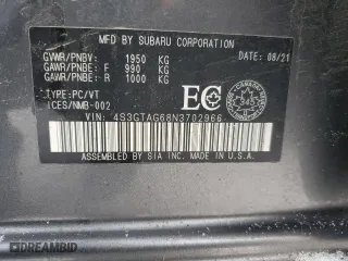 2022 Subaru Impreza Sport with VIN 4S3GTAG68N3702966, listed as a Copart auction lot 89253215 with 66,137 mi miles and Salvage Title. Bid and sale history available at carsss.com. Image 12.