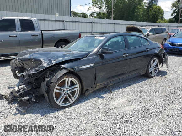 2016 BMW 6 Series 640i with VIN WBA6D0C56GD927512, listed as a Copart auction lot 57964824 with 0 mi miles and Salvage Title. Bid and sale history available at carsss.com. Image 1.