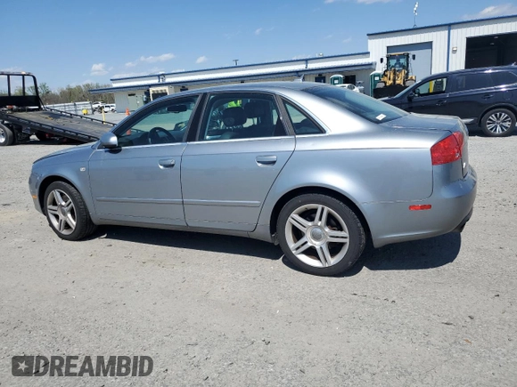 2007 Audi A4 2.0T with VIN WAUDF78E07A077400, listed as a Copart auction lot 50206845 with 99,157 mi miles and Salvage Title. Bid and sale history available at carsss.com. Image 2.
