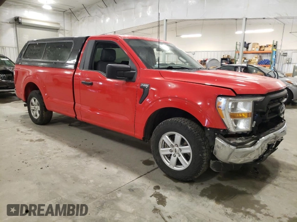 2022 Ford F-150 XL with VIN 1FTMF1CB1NKE26925, listed as a Copart auction lot 45418635 with 0 mi miles and Salvage Title. Bid and sale history available at carsss.com. Image 4.