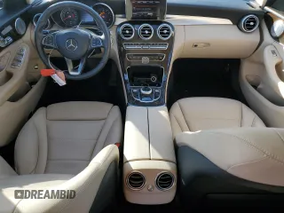 2017 Mercedes-Benz C 300 with VIN 55SWF4JB7HU218562, listed as a Copart auction lot 84449414 with 91,073 mi miles and Salvage title. Bid and sale history available at DreamBid. Image 8.