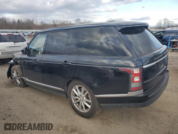 2014 Land Rover Range Rover with VIN SALGR2WF4EA137822, listed as a Copart auction lot 82494434 with Not Provided miles and Salvage Title. Bid and sale history available at DreamBid. Image 2.