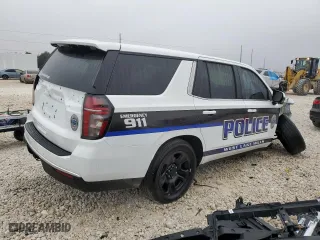2024 Chevrolet Tahoe Commercial with VIN 1GNSKLEDXRR222447, listed as a Copart auction lot 44606065 with 0 mi miles and Salvage Title. Bid and sale history available at carsss.com. Image 3.