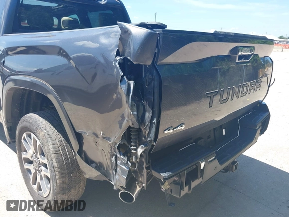 2024 Toyota Tundra 1794 Edition with VIN 5TFMA5DBXRX142402, listed as a IAAI auction lot 42619668 with 17,523 mi miles and . Bid and sale history available at DreamBid. Image 6.