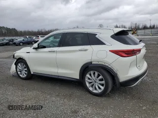 2019 Infiniti QX50 Essential with VIN 3PCAJ5M38KF123407, listed as a Copart auction lot 47766485 with 54,263 mi miles and Salvage Title. Bid and sale history available at DreamBid. Image 2.