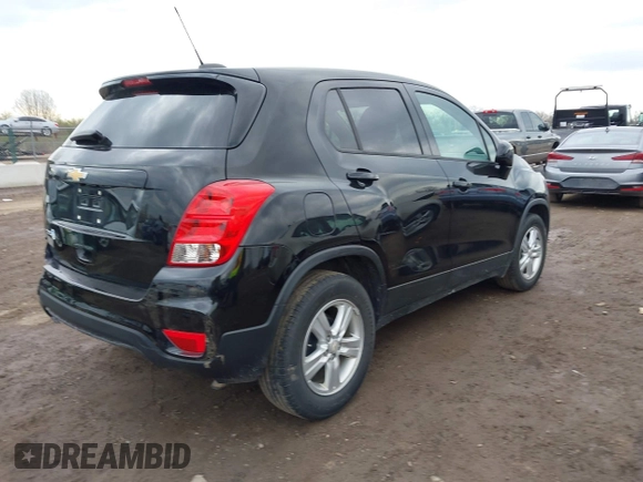 2020 Chevrolet Trax LS with VIN KL7CJKSB4LB074838, listed as a IAAI auction lot 41909289 with 77,471 mi miles. Bid and sale history available at carsss.com. Image 4.