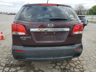 2012 Kia Sorento LX with VIN 5XYKT4A25CG242708, listed as a Copart auction lot 51382155 with 156,175 mi miles and Salvage Title. Bid and sale history available at carsss.com. Image 6.