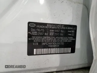 2016 Hyundai Sonata SE with VIN 5NPE24AF8GH369700, listed as a Copart auction lot 54790665 with 114,110 mi miles and Clean Title. Bid and sale history available at carsss.com. Image 12.