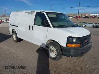 2012 GMC Savana Cargo with VIN 1GTW7FCA0C1141713, listed as a IAAI auction lot 41245483 with 345,526 mi miles. Bid and sale history available at carsss.com. Image 1.