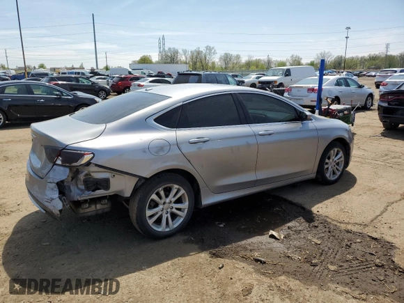 2015 Chrysler 200 Limited with VIN 1C3CCCAB0FN722834, listed as a Copart auction lot 54827095 with 123,244 mi miles and Clean title. Bid and sale history available at DreamBid. Image 3.