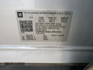 2020 Chevrolet Blazer LT with VIN 3GNKBCRSXLS593458, listed as a Copart auction lot 63774995 with 67,101 mi miles and Salvage title. Bid and sale history available at DreamBid. Image 13.