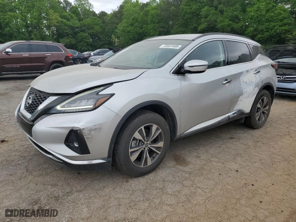 2023 Nissan Murano SV with VIN 5N1AZ2BJ0PC127363, listed as a Copart auction lot 53922405 with 31,386 mi miles and Non Repairable. Bid and sale history available at carsss.com. Image 1.