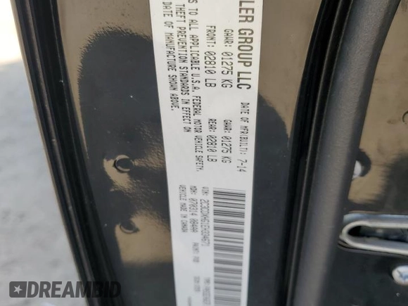 2014 Dodge Charger SXT z VIN 2C3CDXHG1EH334671, wystawiony jako Copart lot #54814145 z przebiegiem 97 996 mil mil oraz Szkoda całkowita • Salvage title. Historia ofert i sprzedaży dostępna na DreamBid. Obrazek 13.